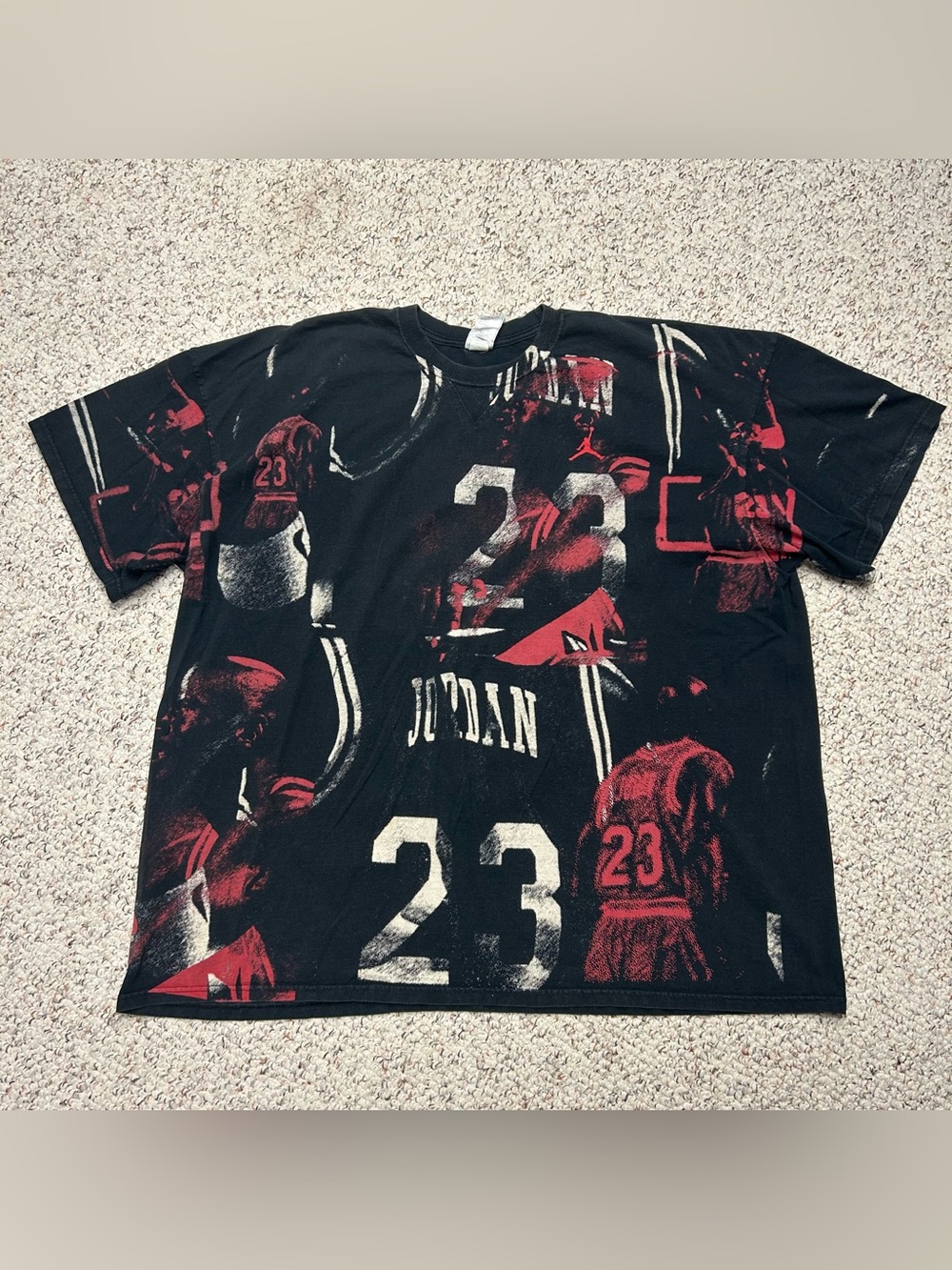 Vintage Air Jordan Michael Jordan All Over Print Shirt AOP 00s Size 3XL Graffiti